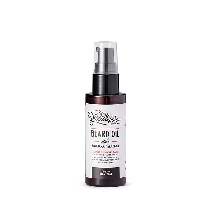 Beard Oil for Men – Hydrating Beard Conditioner & Softener with Sweet Almond & Argan Oils – 2 oz, Tobacco Vanilla