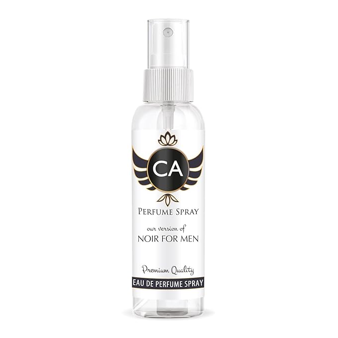 CA Perfume Eco Refill Impression of Noir For Men Amber Woody Long Lasting Fragrance Eau De Parfum 2 Fl Oz 60ml