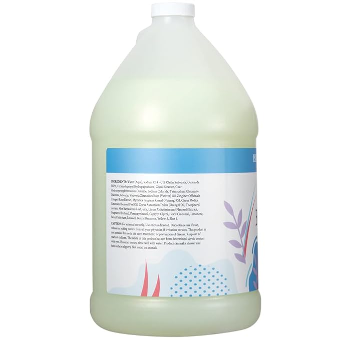 Ginger Lily Farms Botanicals Nourishing Body Wash, Island Tranquility, 100% Vegan & Cruelty-Free, Green Tea & Lemongrass Scent, 1 Gallon Refill (128 fl. oz.) (Pack of 2)