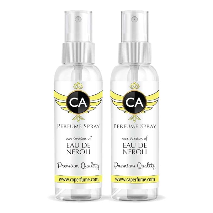 CA Perfume Eco Refill Impression of Eau De Neroli For Women & Men EDP Perfume Concentrated Long Lasting Eau de Parfum Spray Refillable Atomizer Bottle 2 Fl Oz/60ml X2