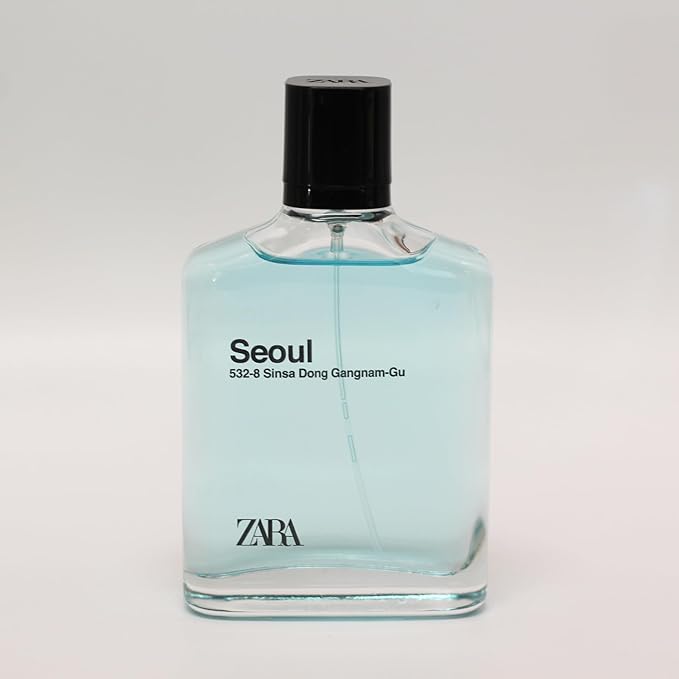 Zara Seoul 532-8 Sinsa Dong Gangnam-Gu Perfume for Men Hazelnut Pepper & Amber Aromatic Spicy Fragrance Eau de Toilette EDT 100ml (3.04 fl.oz)
