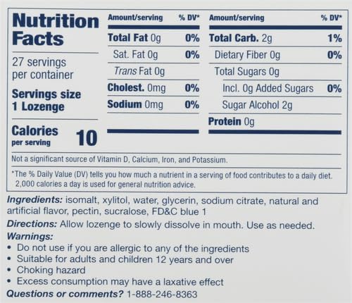 Biotene Dry Mouth Lozenges and Fresh Breath, Dry Mouth Relief and Breath Freshener, Refreshing Mint - 27 Count (Pack of 2)