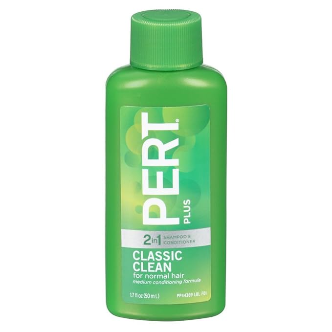 Pert Classic Clean 2in1 Shampoo & Conditioner Great for Travel or your Gym Bag 1.7 fl. oz.