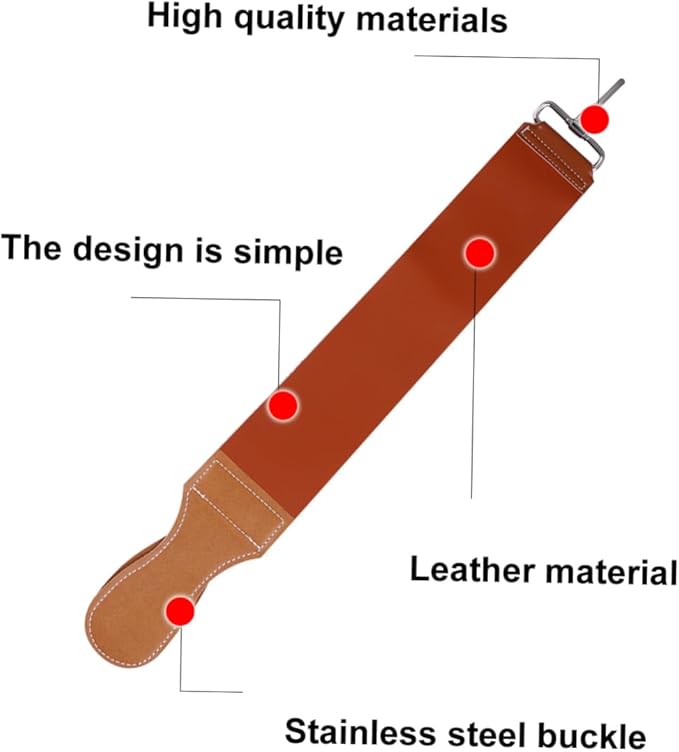 Happyyami Razor Sharpening Belt Rszor Strop Leather Straight Razor Strop for Knives Chisels