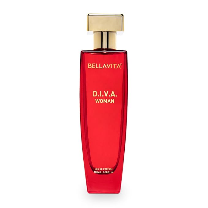 BellaVita Luxury DIVA Eau de Parfum (100ml) Womens | Refreshing perfume for women, Notes of Lemon, African Orange, Freesia, Patchouli, & musk | French Perfume for Women | Cologne & Perfume Gift