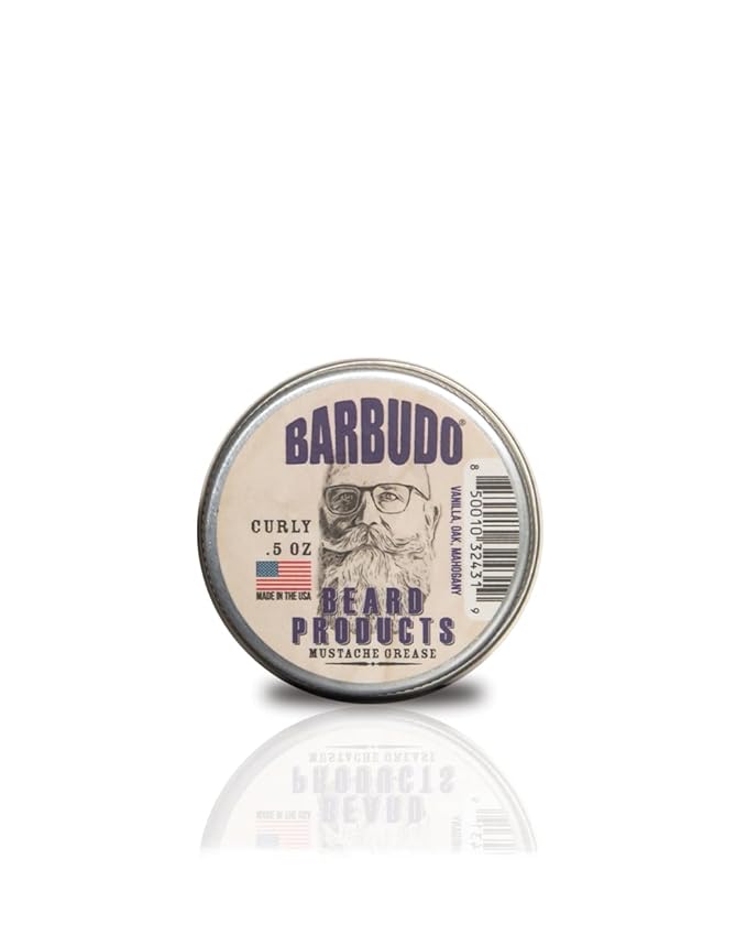 Mustache Wax (Curly: Vanilla, Oak and Mahogany)