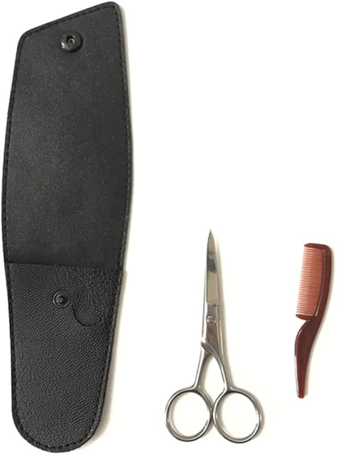 Professional Eyebrow Scissor Mustache Scissors Beard Trimming Scissors Beard Shears Mustache Trimming Cutter