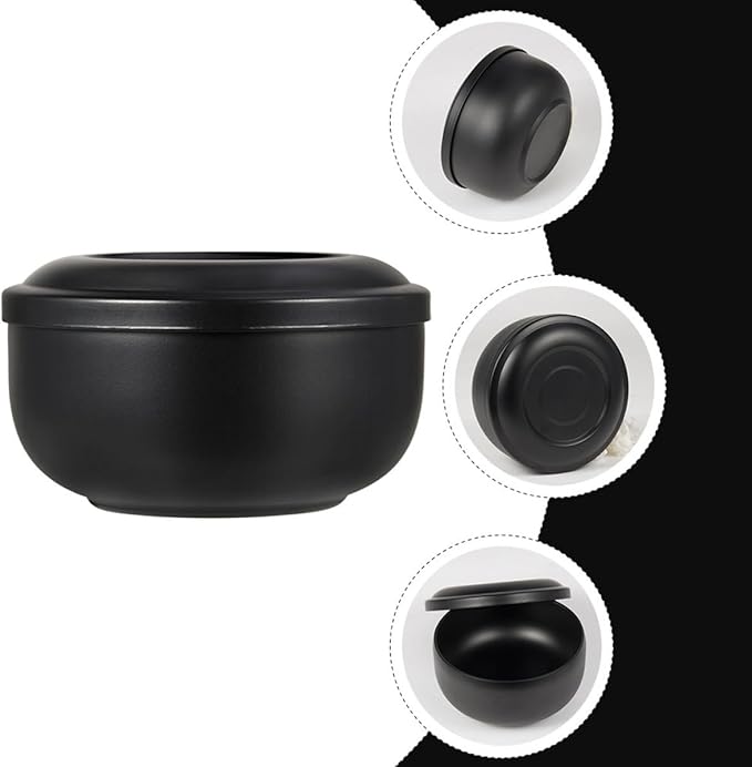 Luxshiny Stainless Steel Shaving Soap Bowl with Lid, Men's Bubbling Container for Barber and Home Use, Sturdy Shaving Bubble Bowl for Gentle Skin Care and Foam Lathering