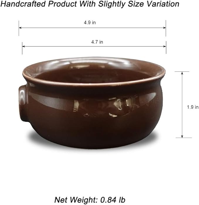 Ceramic Shaving Soap Bowl For Men, Non-slip Handle, Wide Mouth, Large Capacity, Easier to Lather-Brown