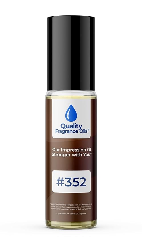Quality Fragrance Oils' Stronger w. You Impression #352 | Long-Lasting Perfume Oil, Alcohol-Free, Strong Scent, 10ml Roll-On for Men | Affordable Alternative to Designer Fragrances