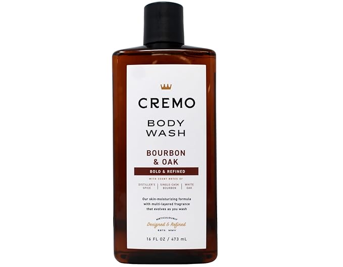 Cremo Body Wash, Bourbon & Oak, 16 Ounce (Pack of 3)