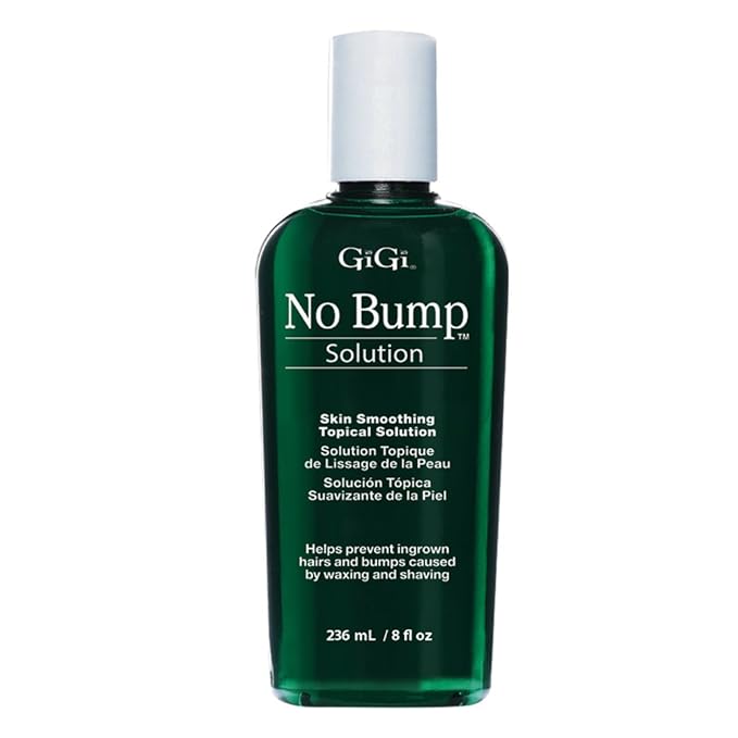 GIGI No Bump Solution - Ingrown Hair Treatment & Skin Smoothing for After Shave Waxing, Prevents Razor Bumps & Post-Waxing Irritation, 8 fl oz