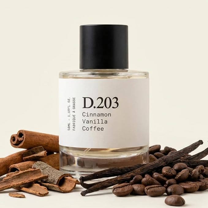 – D.203 – Eau de Parfum Inspired by Y.S.L B.lack O.pium, Made in Grasse (France), Long-Lasting Perfume for Women, Vanilla & Coffee, Vegan, Clean Ingredients – Spray 50 ml | 1.7 fl. oz.