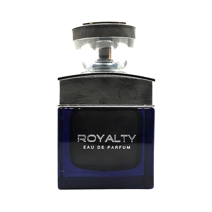 Khalis Royalty Eau de Parfum 3.4 oz - Aromatic Mens Cologne with Nutmeg Ginger Sage Oud Cedar Leather Moss and Patchouli Accords loved for its long lasting trail and compliment catching aroma