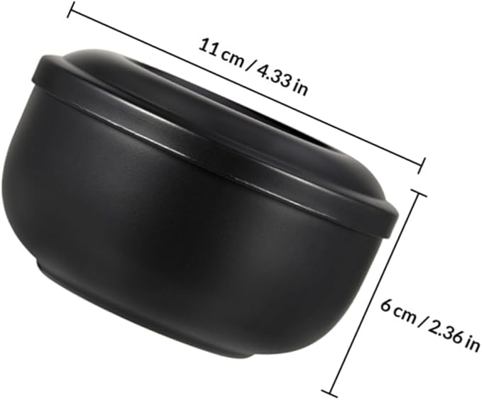 Men’s Stainless Steel Shaving Soap Bowl with Lid, Manual Foaming Shaving Container for Home Use, Sturdy Bubble Bowl for Wet Shave and Beard Cleaning
