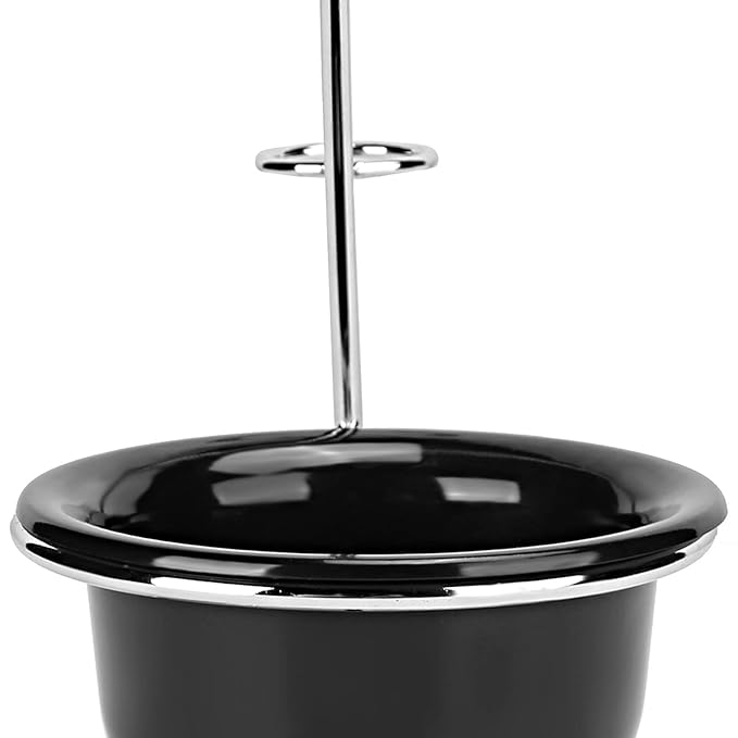 Shaving Stand Holders Foaming Soap Bowl, Double Metal DesignShave razors Stand Soap Bowl Mug Set Beard Shaving Tool Set for Razors Brush