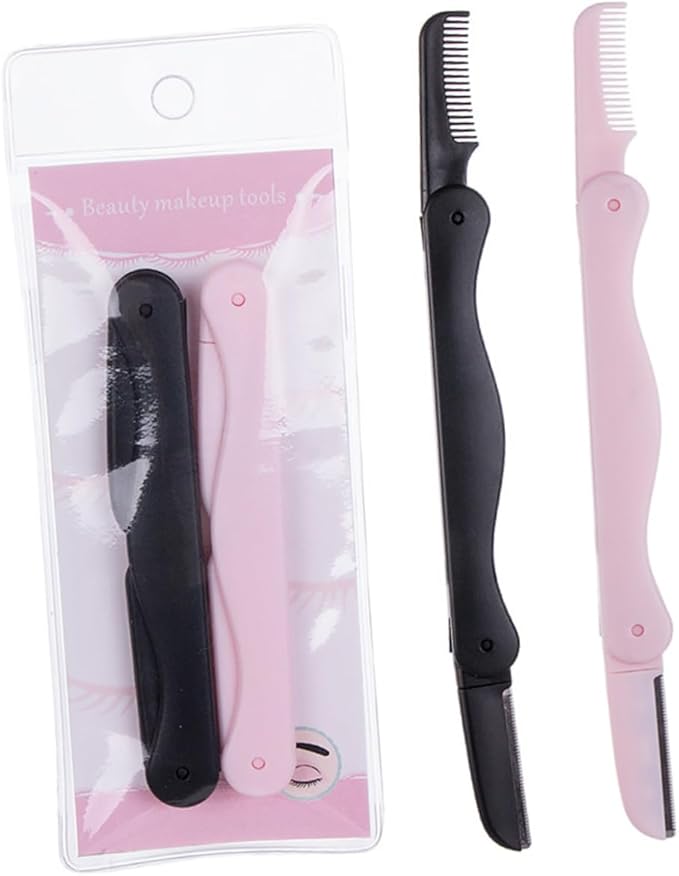 Beaupretty 18pcs Eyebrow Set Portable Double-sided Hair Trimmer Kit for Women Includes and White Black and for Precise Grooming and Safe Storage
