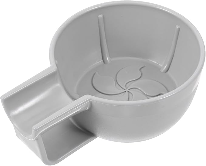 ARTIBETTER Deep Small Plastic Shaving Soap Bowl for Men with Wide Mouth and Thickened Anti-slip Design, Handheld Wet Shave Container Suitable for Facial Shaving and Soap Foaming (gray)