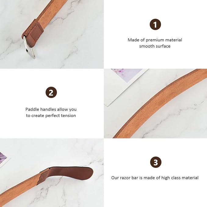 Dual-sided Sharpening Strap Strop for Manual Shaver Barber Professional Hair Removal Accessory Brown Practical Razor Sharpening Tool for Home and Salon Use