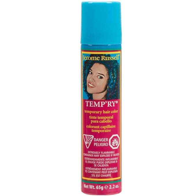 Jerome Russell Temporary Hair Color Spray, Gold - Intense Spray-On Temporary Hair Color, Fast-Drying, Non-Sticky, Travel Size, Instant Vivid Color, 2.2 oz