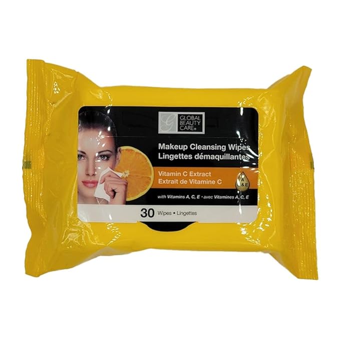 Global Beauty Care Makeup Cleansing Wipes 120 Count (4-Pack) (ASSORTED - 2PK x VITAMIN C | CUCUMBER)