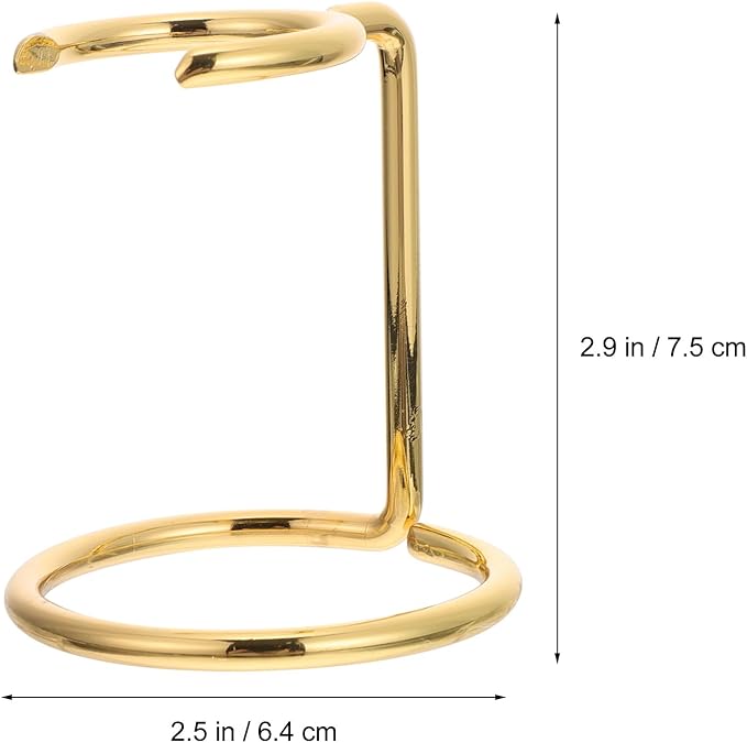 Shaving Razor and Brush Stand Metal Storage Rack Gold Razor Holder Shaving Brush Organizer for Men Bathroom Countertop