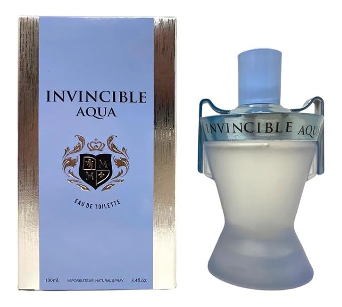VALENTINE MILANO and (INVINCIBLE AQUA Cologne for Men Combo Pack Eau de Toilette Fragrance 3.4oz/100ml, Natural Spray, Long Lasting (Pack of 2))