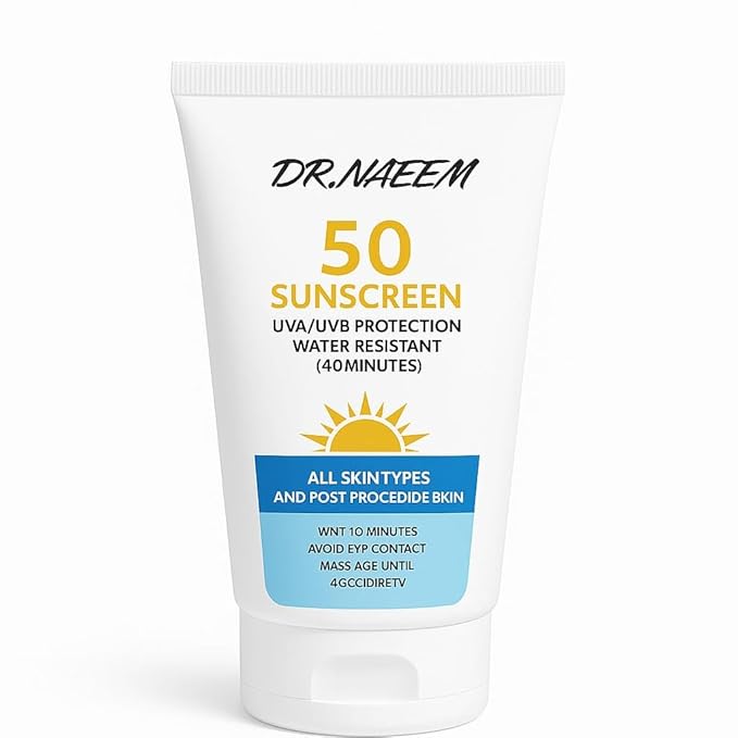 50ml Hydrating Face Moisturizer SPF 50 – Daily Facial Moisturizer & Sunscreen for Men & Women – Lightweight Hidratante Facial with Hyaluronic Acid – Non-Greasy Daily Face Sunscreen