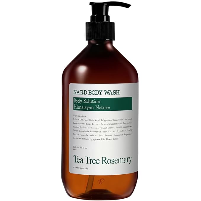 Body Wash - Tea Tree Rosemary 16.9 fl. oz. / Rich Foam Cleanser with 5 Herbal Extracts, AHA & Pore Purifying Agents