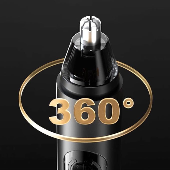 Ear and Nose Hair Trimmer Clipper for Men Women, USB Rechargeable Professional Painless Eyebrow & Facial & Ear & Nose Hair Trimmer, LED Display Dual Edge Blades for Easy Cleansing
