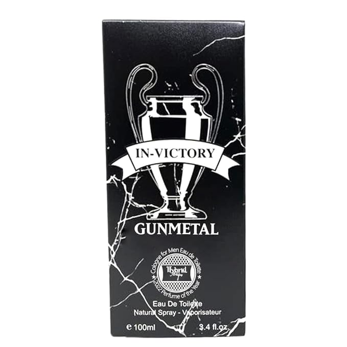Hybrid & Company In Victory Gunmetal Cologne for Men Eau De Toilette Natural Spray Masculine Scent, 3.4 Fl Oz