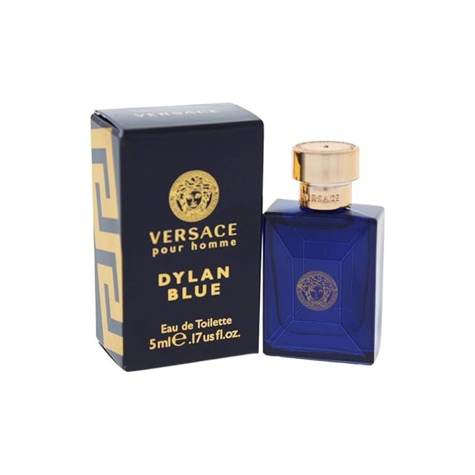 Versace Dylan Blue Mini Eau de Toilette Splash for Men, 0.17 Ounce