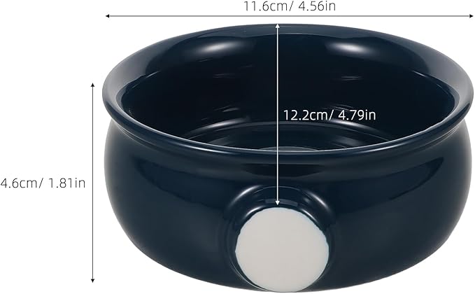 ARTIBETTER Ceramic Shaving Soap Bowl Navy Spiral Design Beard Shave Bowl with Fast Lathering for Home, Travel, and Barber Use