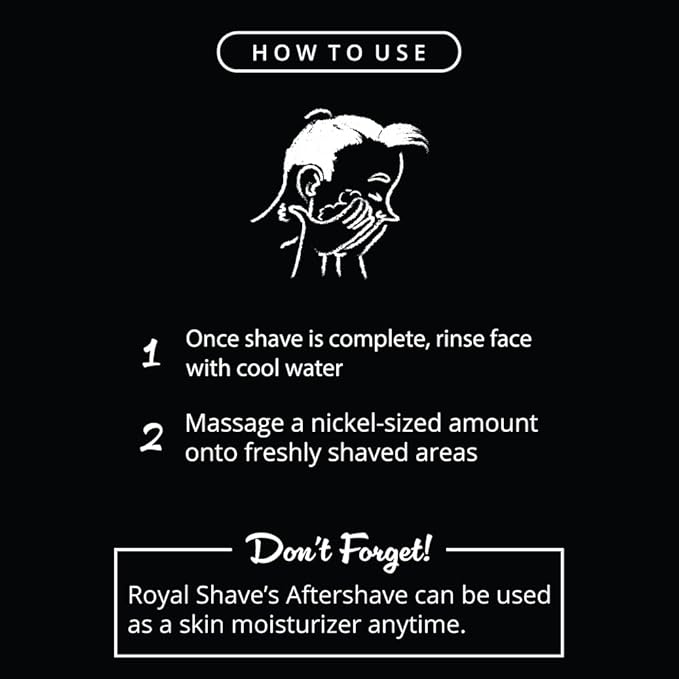 Royal Shave Aftershave Lotion, Post Shave Moisturizer for Men, Soothing Balm for Razor Burn & Sensitive Skin, Hydrating & Cooling Lotion (Made in UK)