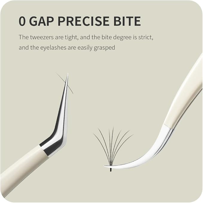 Lash Tweezers for Eyelash Extensions,Stainless Steel Lash Extension Tweezers for Easy Application and Removal-W01+02+04+06+07