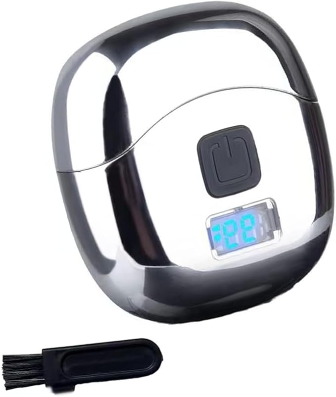 Men's Dual-Head Shaver, 2026 Upgrade Mini Electric Razor, Portable, Waterproof with Fast Charge & LED Display (White)