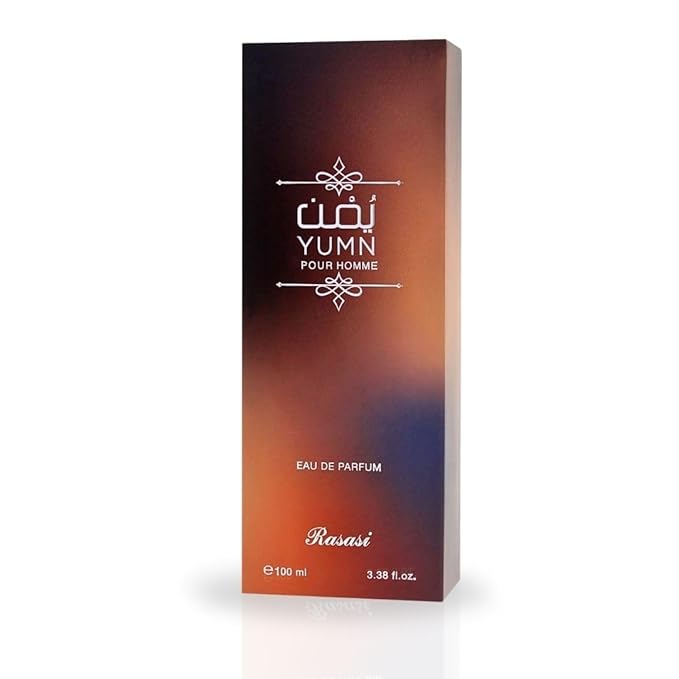 RASASI Yumn Eau De Parfum Spray 100ML (3.38 OZ) Arabian Warm Spicy And Refreshing Men's Perfume, Long Lasting, Luxurious Scent