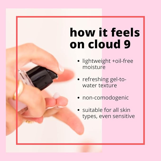 Dallas & James Skincare Co. Watermelon Dream Cloud Cream Moisturizer with Cloudberry: Oil-Free, Gel-to-Water Moisturizer with Niacinamide for Glowing Skin