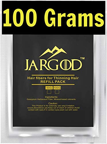 100 Gram Hair Building Fibers - Refill Your Existing Fiber Bottle - Hair Filler Fibers - Hair Loss Concealer For Thinning Hair by JARGOD (Dark Brown)