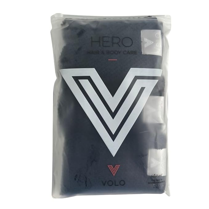 VOLO Hero Face Towel | Reusable Facial Wash Cloths | Makeup Remover & Post Shower| Ultra Soft, Absorbent, Gentle, Fast Drying Nanoweave Fabric Face Towels | Microfiber 3PK (Vinyl Black - Tote)