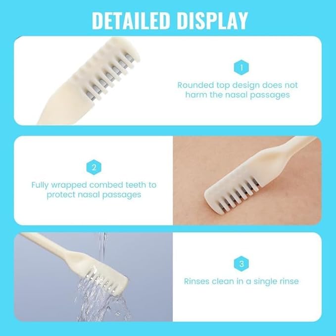 2024 New Double Sided Nose Hair Knife, 2-in-1 Nasal Cutter, Nostril Remover Tool, Portable Manual 360 Rotating Trimmer With Ear Picker for Women Men (5Pcs)