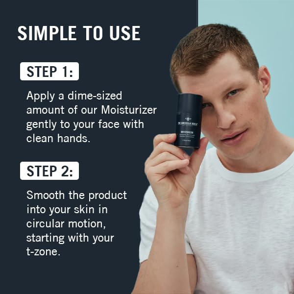 Mens Face Moisturizer, Hydrates Dry Skin, Soothes Irritation, Eliminates Razor Burn & Redness, Daily Use Moisturizing Face Cream, Anti Aging & Anti Wrinkle, Quick Absorbing, No Sticking, No Bad Odors