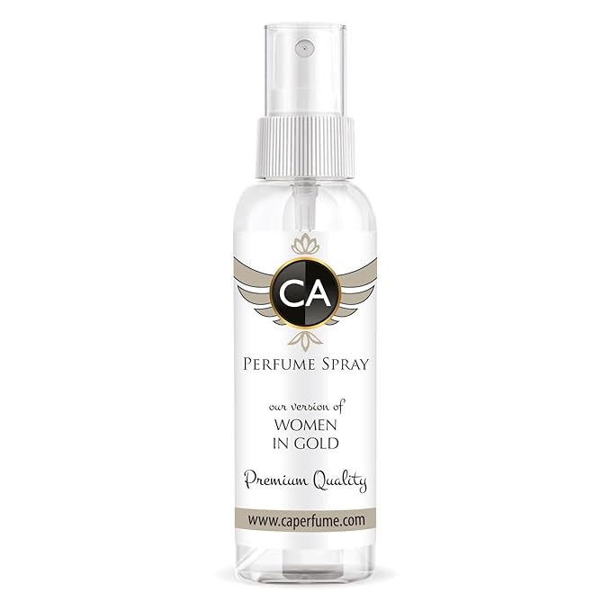 CA Perfume Eco Refill Impression of Women In Gold For Women Eau de Parfum Spray Atomizer Bottle 2 Fl Oz/60ml-X1
