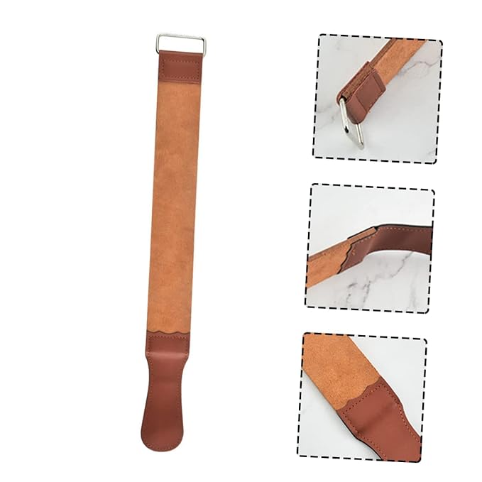Practical Double Sided Razor Strop for Straight Razor Sharpening Barber Accessories for Smooth Shaving Father Day