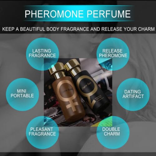 VeniCare Golden Lure Bundle – Men’s Cologne & Women’s Perfume 1.7 Fl Oz Each, Seductive “Lure Her & Lure Him” Fragrances for Modern Confident Couples