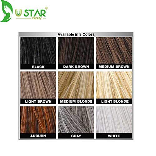 Ustar Hair Building Fibers for Thinning Hair 12g Conceals Hair Loss Instantly Thicker Fuller Natural Look 9 Shades for Women & Men (Light Blonde)