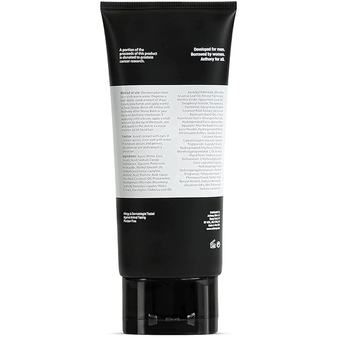 Anthony Shave Cream, 6 Fl Oz, and Anthony Aftershave Balm, 3 Fl Oz