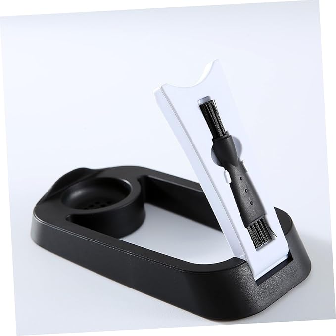 Foldable Electric Shaver Holder with Brush Space-saving Design for Easy Draining and Cleaning for Men and Travelers Dad Boyfriend Husband Black