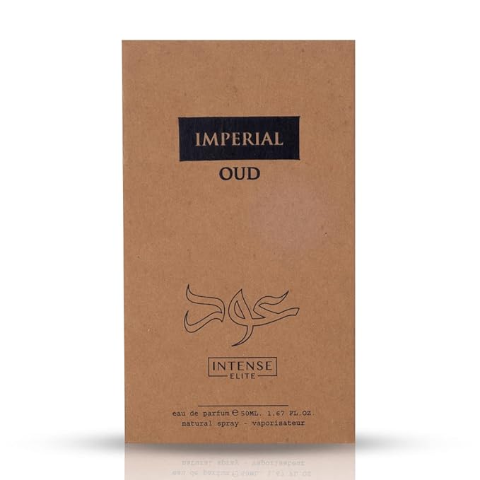 INTENSE ELITE Imperial Oud Eau De Parfum Men 50ML (1.67 OZ) Arabian Perfume For Men With Pepper, Rosewood & Cardamom Notes Long Lasting Perfume