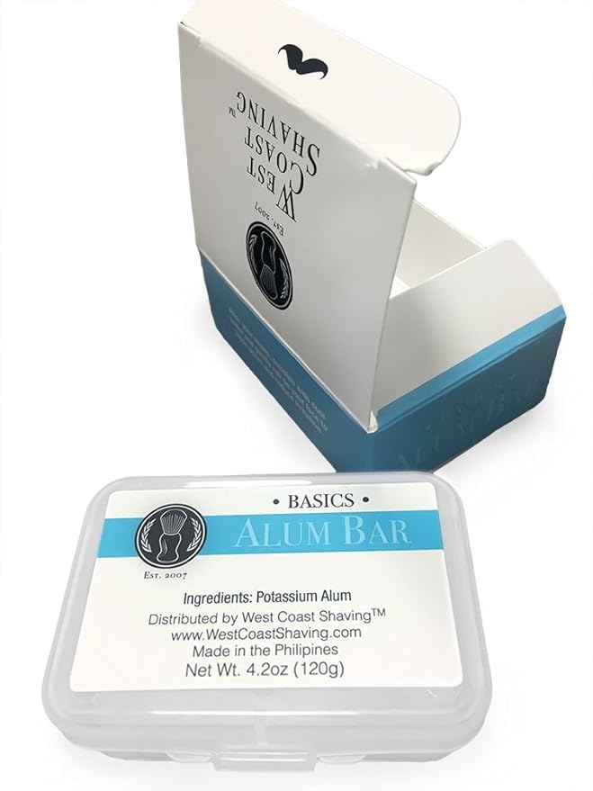 WCS Basics Alum Aftershave Bar Block for Skin Protection 120g